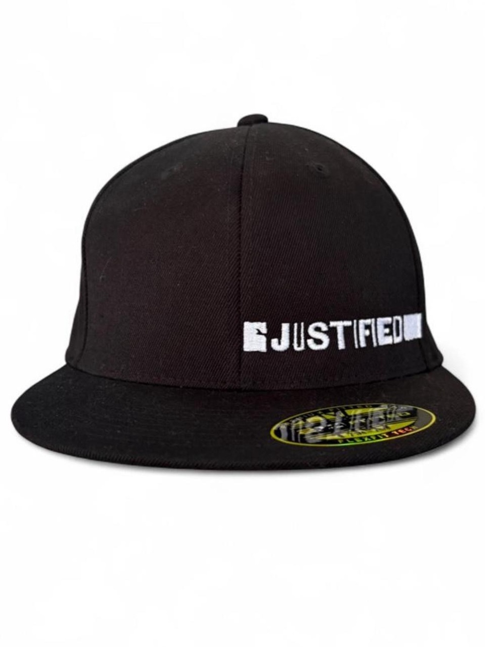 Rare Justified Season 6 Crew Promo Hat Black Flexfit 210 Fitted L/XL Flat Bill
